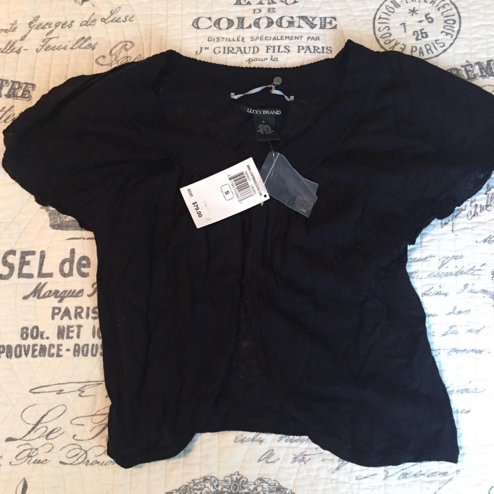 *NWT*!!! Lucky Brand Black Short Sweater